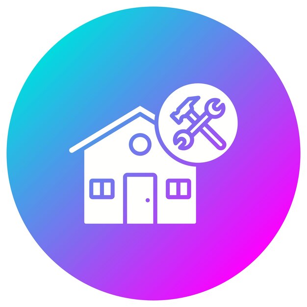 Vector el icono vectorial de renovación de la casa se puede utilizar para el conjunto de iconos de bienes raíces