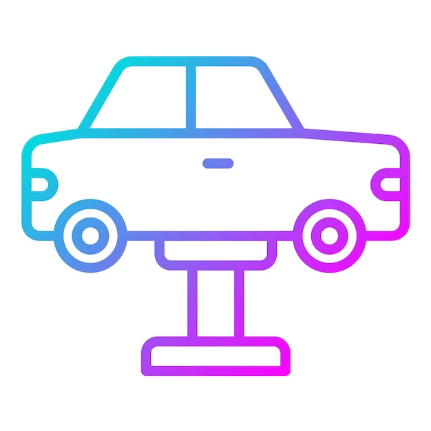 El icono vectorial de reparación de automóviles se puede usar para el conjunto de iconos del Día del Trabajo