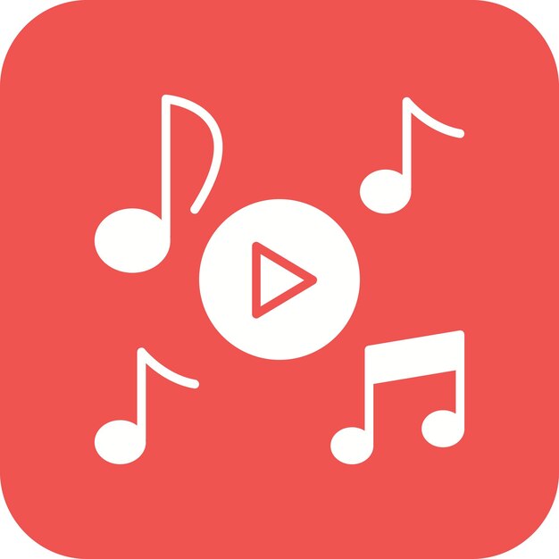 El icono vectorial del reproductor de música se puede usar para el conjunto de iconos del gimnasio