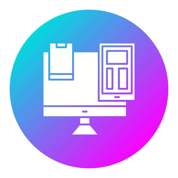 El icono vectorial responsivo se puede utilizar para el conjunto de iconos SEO y SEM