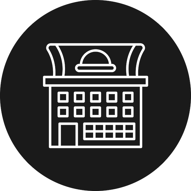El icono vectorial del restaurante se puede usar para el conjunto de iconos del restaurante