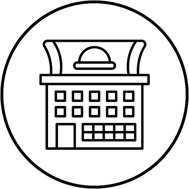 El icono vectorial del restaurante se puede usar para el conjunto de iconos del restaurante