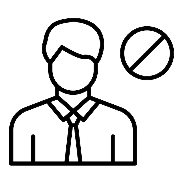 El icono vectorial de restricción de cuenta se puede usar para el conjunto de iconos del casino