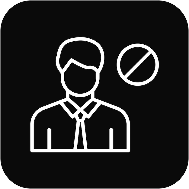 El icono vectorial de restricción de cuenta se puede usar para el conjunto de iconos del casino