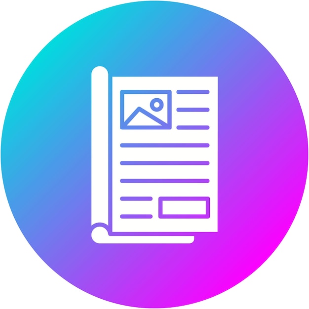 El icono vectorial de la revista se puede usar para el conjunto de iconos de la biblioteca