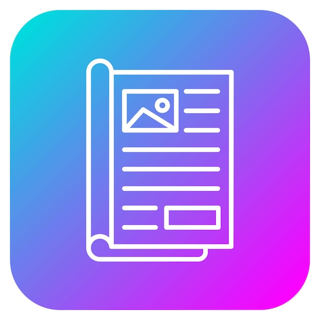 El icono vectorial de la revista se puede usar para el conjunto de iconos de la biblioteca