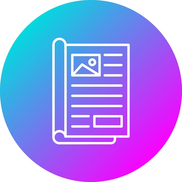 El icono vectorial de la revista se puede usar para el conjunto de iconos de la biblioteca