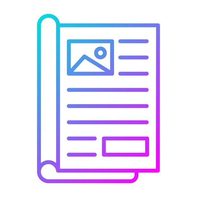 El icono vectorial de la revista se puede usar para el conjunto de iconos de la biblioteca