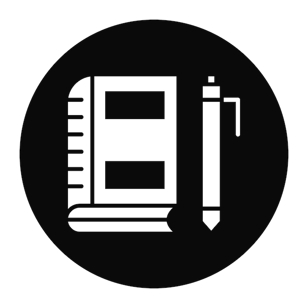 El icono vectorial de la revista se puede utilizar para el conjunto de iconos de literatura