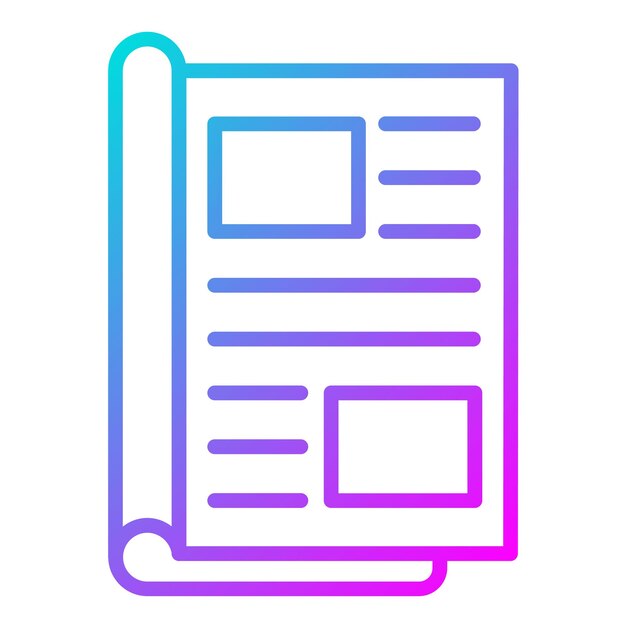 El icono vectorial de la revista se puede utilizar para imprimir un conjunto de iconos