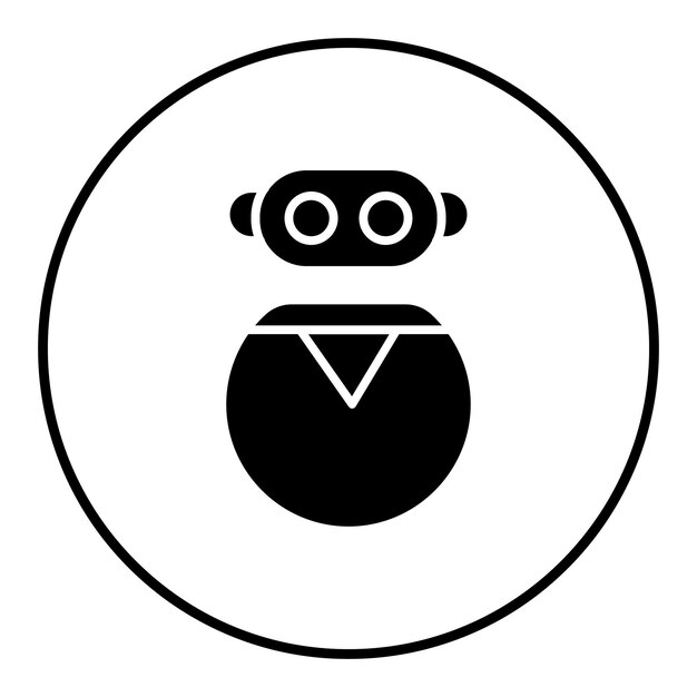 El icono vectorial del robot se puede usar para el conjunto de iconos de juguetes para niños