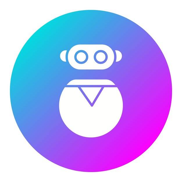 El icono vectorial del robot se puede usar para el conjunto de iconos de juguetes para niños