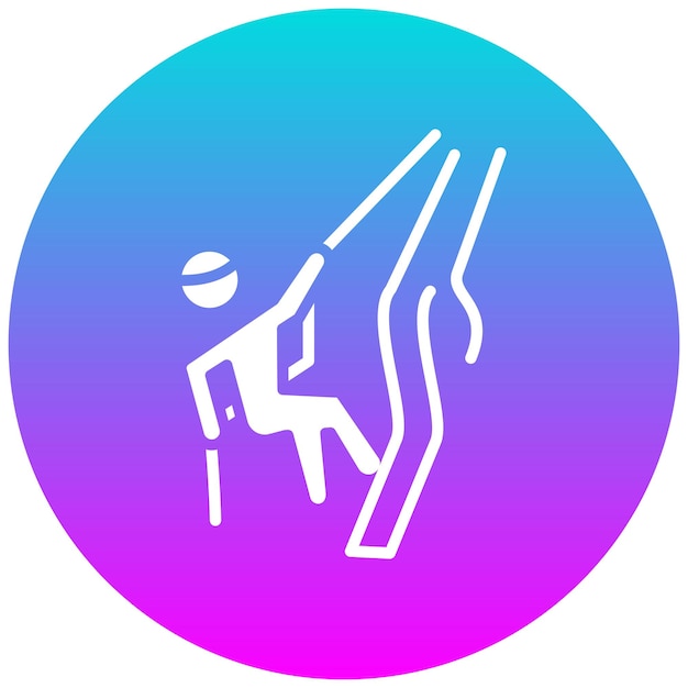 El icono vectorial de Rock Climbing Gear se puede usar para el conjunto de iconos de diversión al aire libre