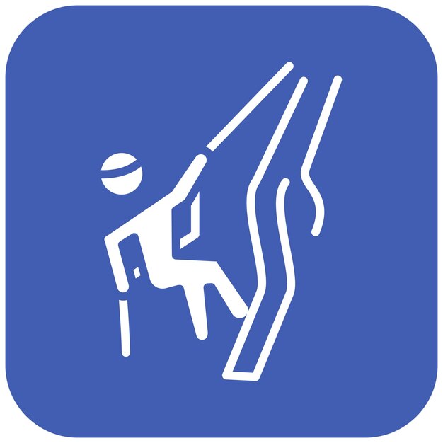 El icono vectorial de Rock Climbing Gear se puede usar para el conjunto de iconos de diversión al aire libre