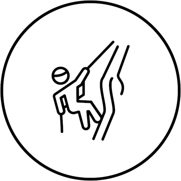 El icono vectorial de Rock Climbing Gear se puede usar para el conjunto de iconos de diversión al aire libre