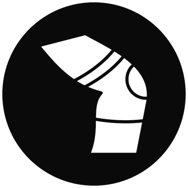 El icono vectorial de la rodilla se puede usar para el conjunto de iconos de voleibol
