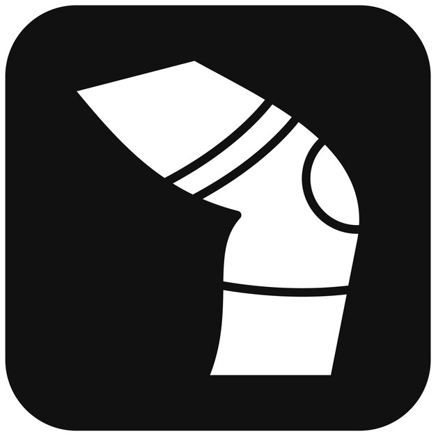 El icono vectorial de la rodilla se puede usar para el conjunto de iconos de voleibol