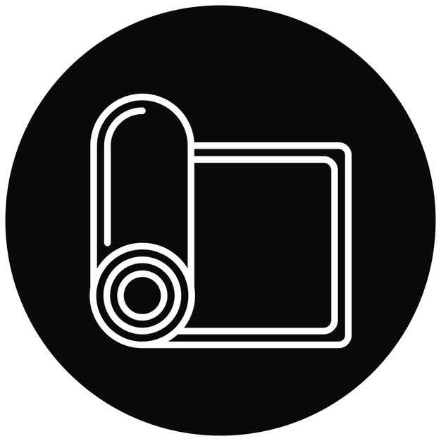 El icono vectorial de Roll Out Mat se puede usar para el conjunto de iconos de trekking