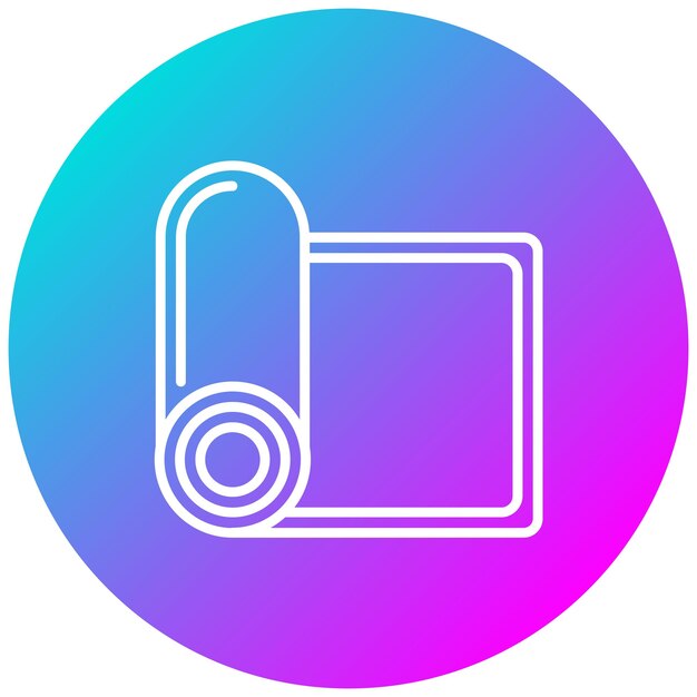 El icono vectorial de Roll Out Mat se puede usar para el conjunto de iconos de trekking