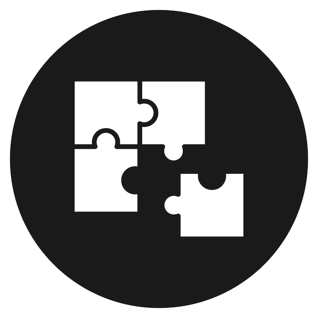 El icono vectorial del rompecabezas se puede usar para el conjunto de iconos de entretenimiento