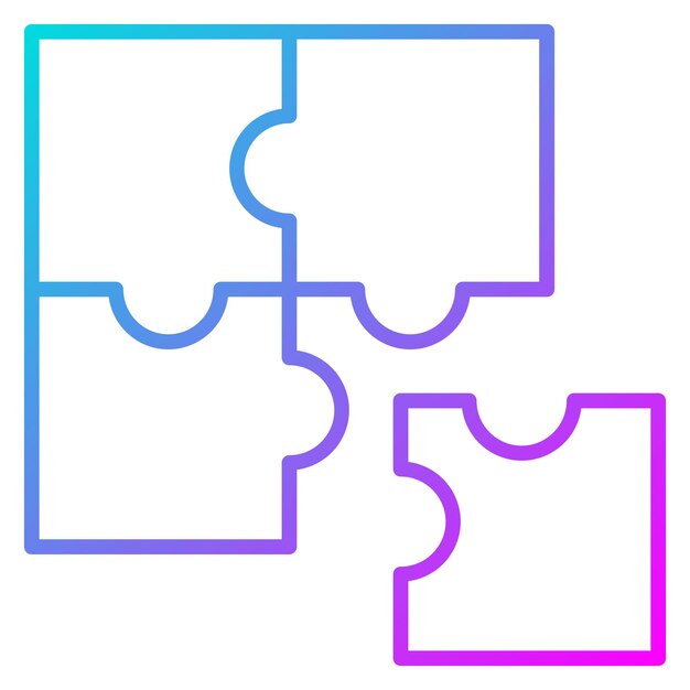 El icono vectorial del rompecabezas se puede usar para el conjunto de iconos de juguetes para niños