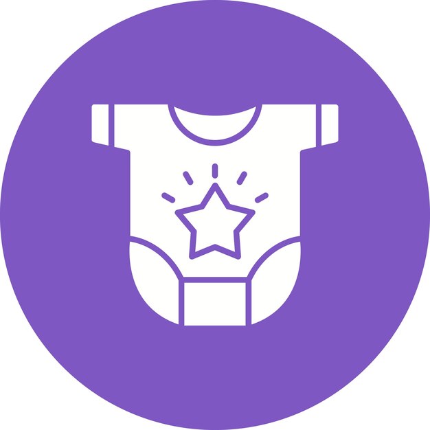 El icono vectorial de ropa para bebés se puede usar para el conjunto de iconos para bebés