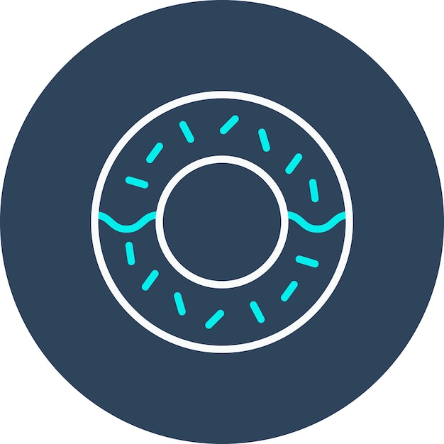 El icono vectorial de la rosquilla se puede usar para el conjunto de iconos de cumpleaños