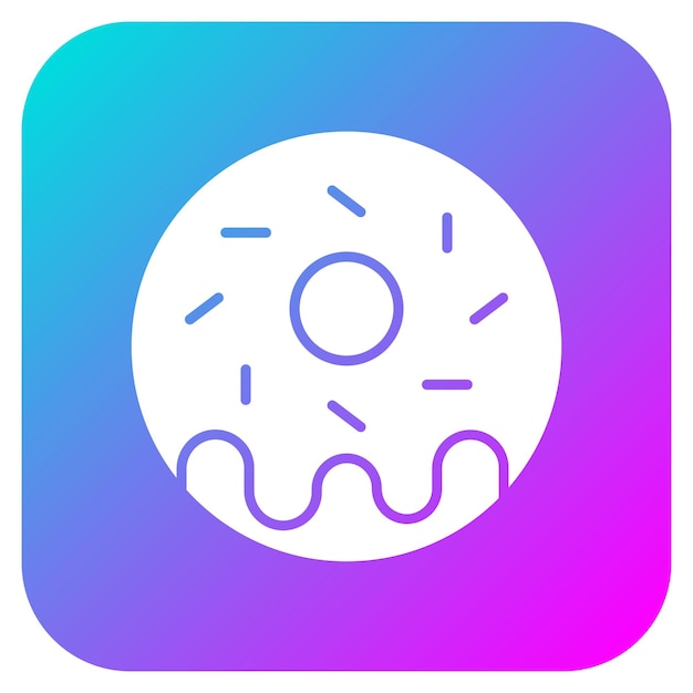 El icono vectorial de la rosquilla se puede usar para el conjunto de iconos de la mañana y el desayuno