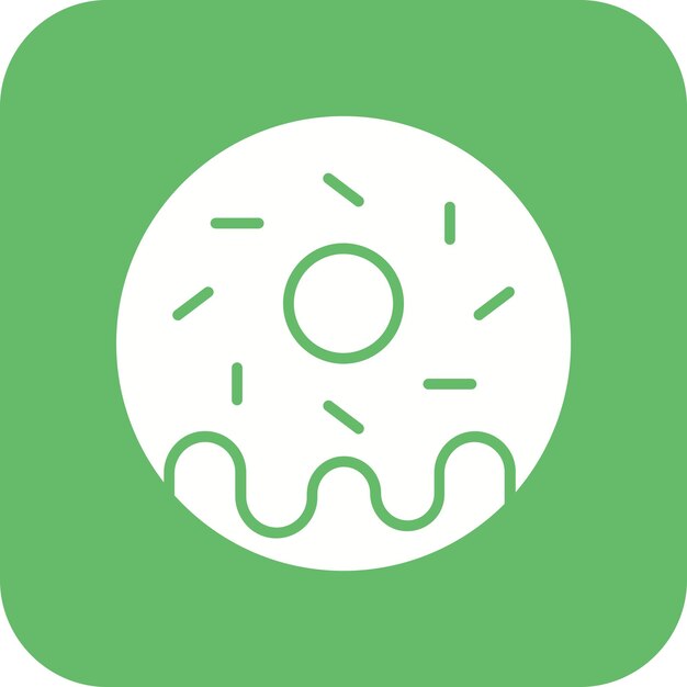 El icono vectorial de la rosquilla se puede usar para el conjunto de iconos de la mañana y el desayuno