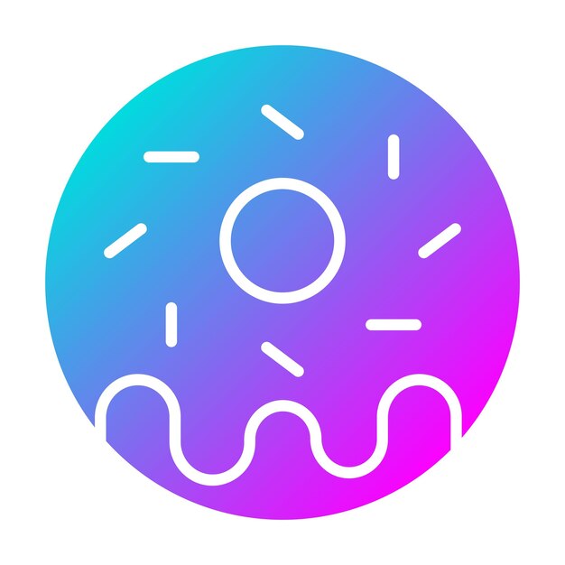 El icono vectorial de la rosquilla se puede usar para el conjunto de iconos de la mañana y el desayuno