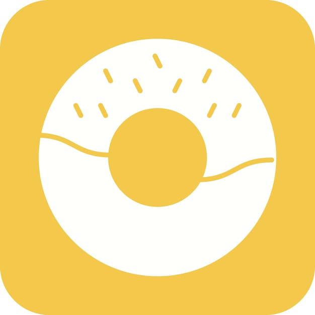 El icono vectorial de las rosquillas se puede usar para el conjunto de iconos de la panadería