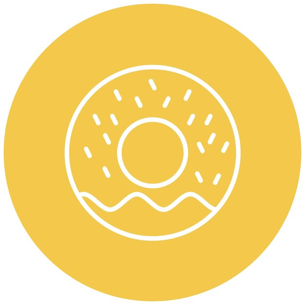 El icono vectorial de las rosquillas se puede utilizar para el conjunto de iconos de nutrición