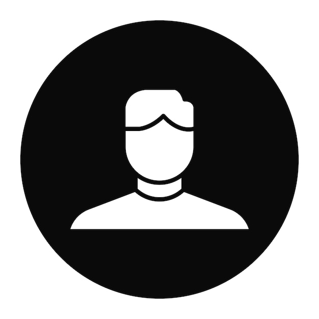 El icono vectorial del rostro masculino se puede utilizar para el conjunto de iconos de cuidado de la piel