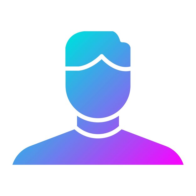 El icono vectorial del rostro masculino se puede utilizar para el conjunto de iconos de cuidado de la piel