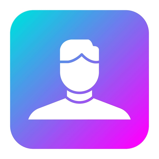 El icono vectorial del rostro masculino se puede utilizar para el conjunto de iconos de cuidado de la piel
