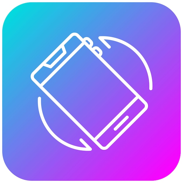 El icono vectorial de rotación de pantalla se puede utilizar para el conjunto de icones de la interfaz de usuario móvil