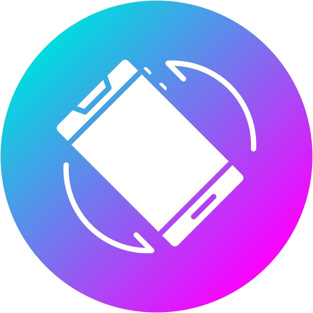 El icono vectorial de rotación de pantalla se puede utilizar para el conjunto de icones de la interfaz de usuario móvil