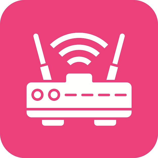 El icono vectorial del router Wi-Fi se puede utilizar para el conjunto de iconos de tecnología