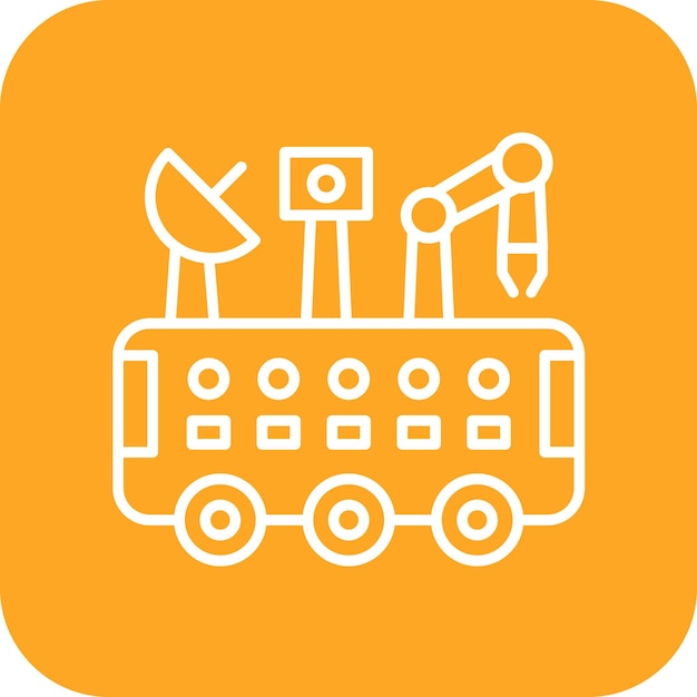 El icono vectorial del rover se puede usar para el conjunto de iconos de tecnología