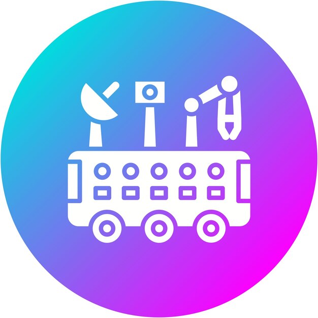 El icono vectorial del rover se puede usar para el conjunto de iconos de tecnología