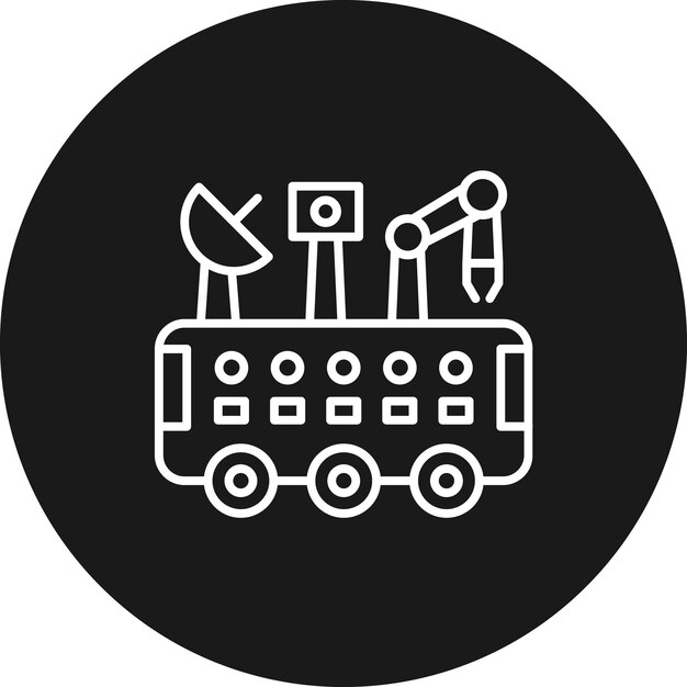 El icono vectorial del rover se puede usar para el conjunto de iconos de tecnología