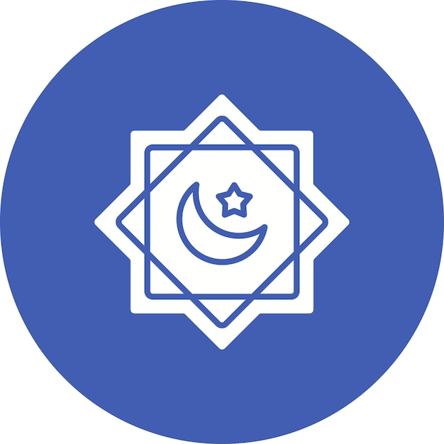 El icono vectorial de Rub El Hizb se puede usar para el conjunto de iconos de Ramadán