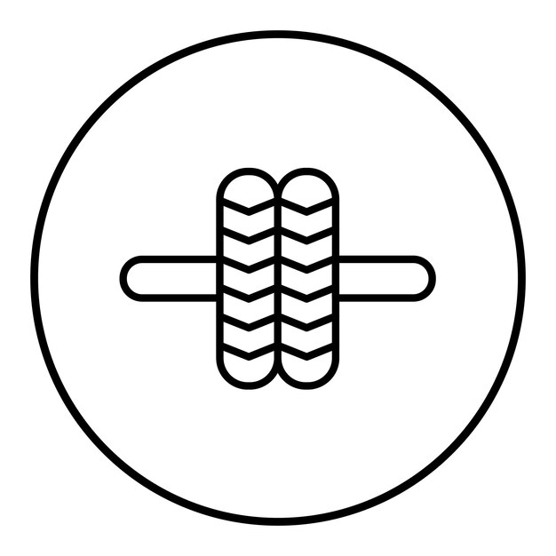 El icono vectorial de la rueda del gimnasio se puede usar para el conjunto de iconos del gimnasio