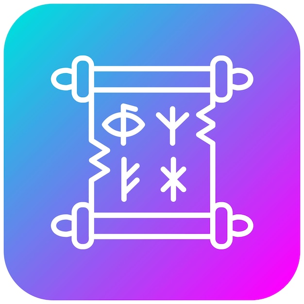 El icono vectorial de las runas se puede usar para el conjunto de iconos medievales