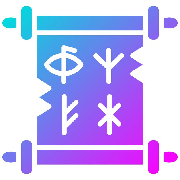 El icono vectorial de las runas se puede usar para el conjunto de iconos medievales