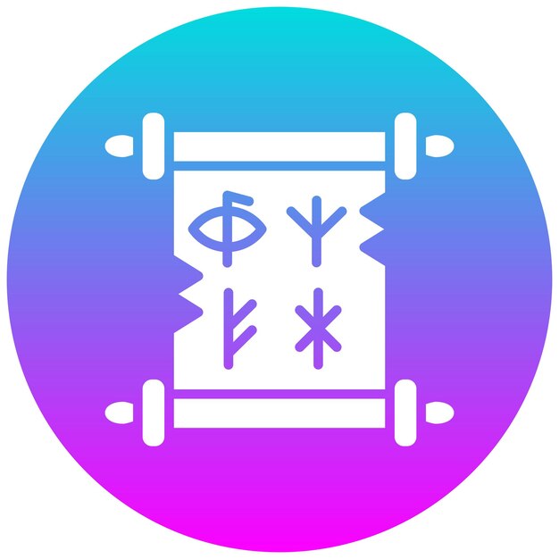 El icono vectorial de las runas se puede usar para el conjunto de iconos medievales