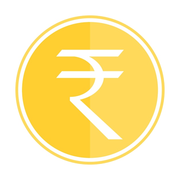 El icono vectorial de la rupia india es el icono de la moneda india.