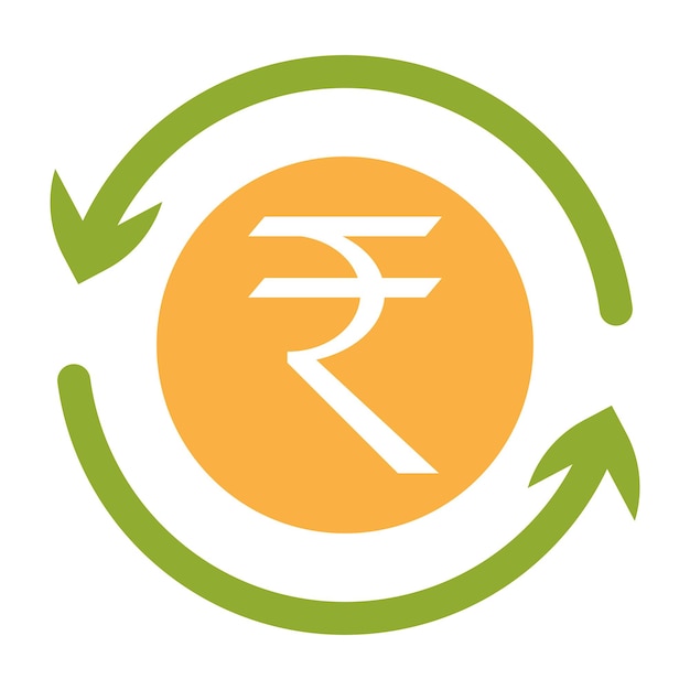 El icono vectorial de la rupia india es el icono de la moneda india.