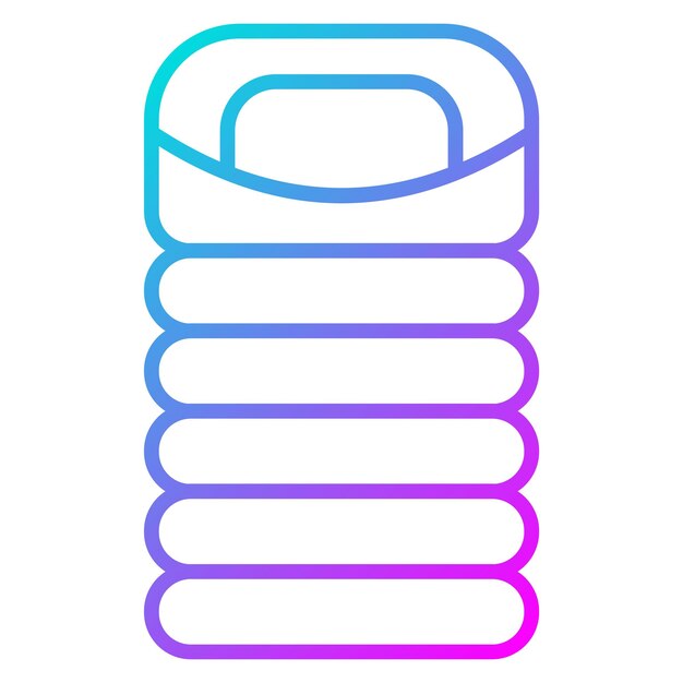 El icono vectorial del saco de dormir se puede usar para el conjunto de iconos de invierno