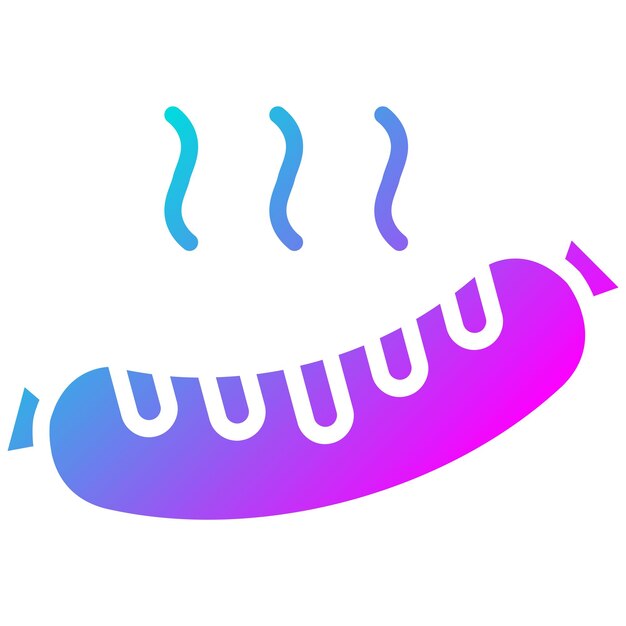 El icono vectorial de salchichas calientes se puede usar para el iconset de Oktoberfest